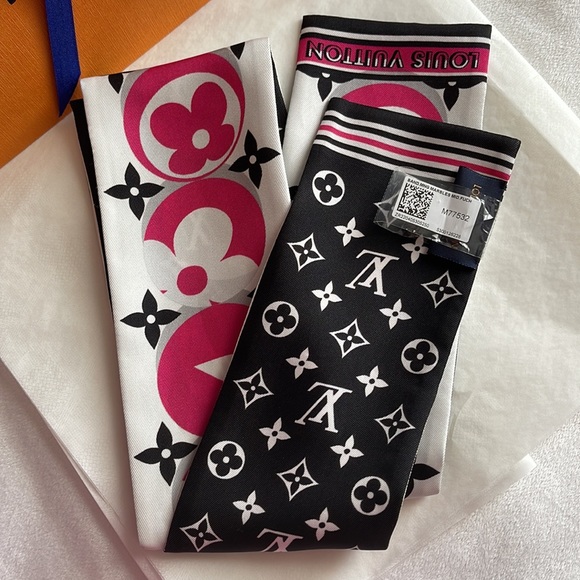 Louis Vuitton M77532 MONOGRAM MARBLES CLASSIC BANDEAU Midnight Fuchsia BNIB - Picture 7 of 8